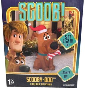 Gemmy Scooby-Doo 5' ft Airblown Inflatable Light Up Christmas Santa Hat NEW